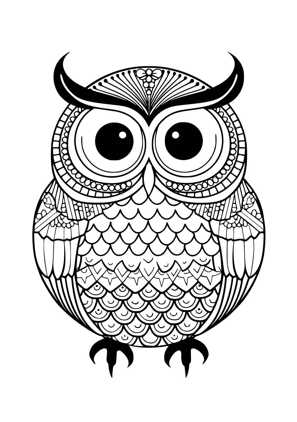 owl coloring pages owl, illustrator, zentangle, free page downloads