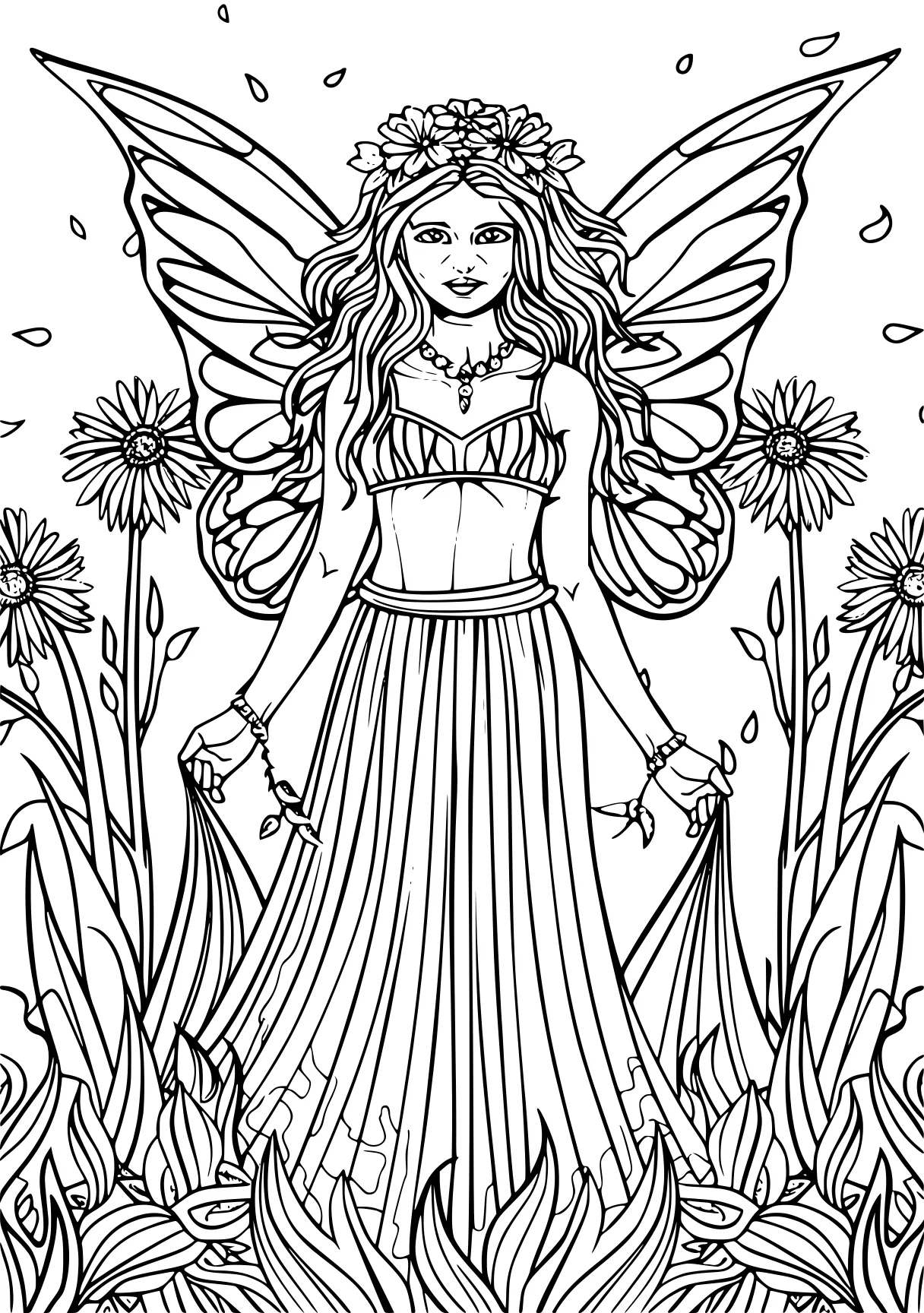 coloring pages for adults pdf fairy, angel, printables, free page downloads