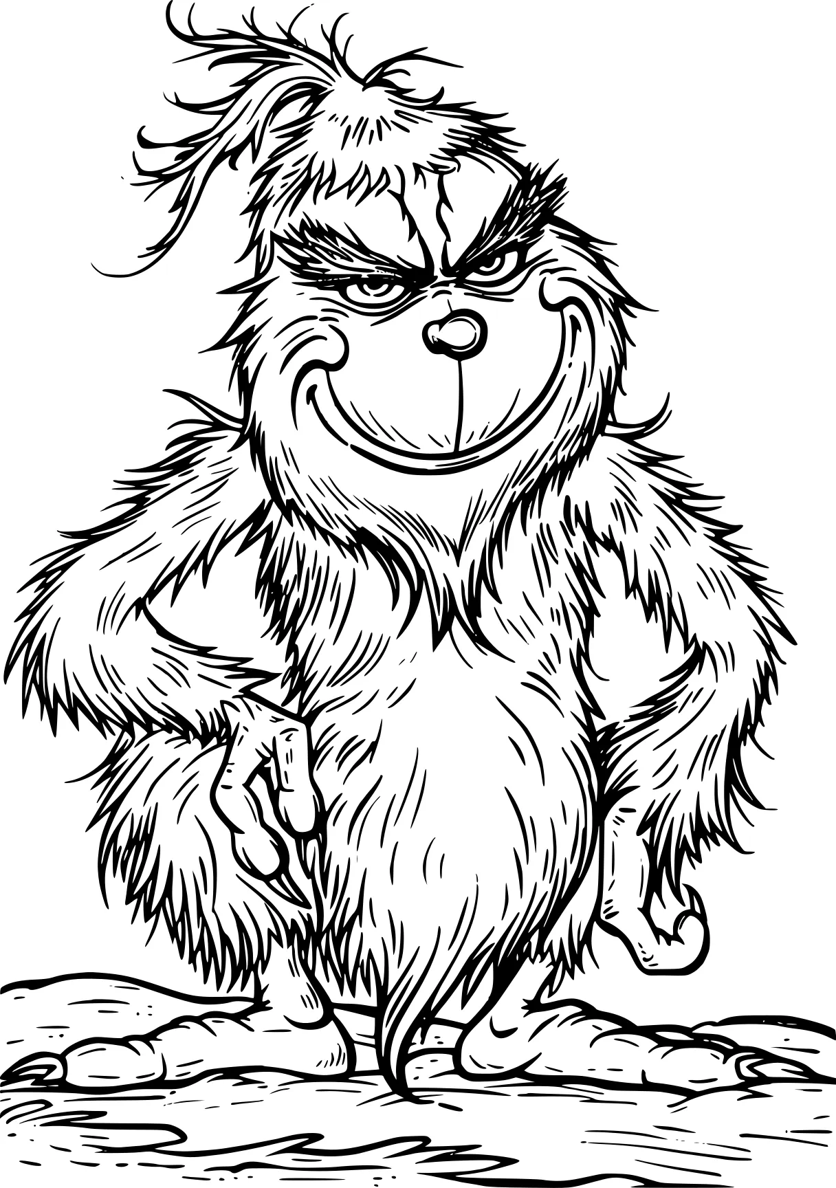 grinch coloring page gorilla, monkey, grinch, kong, bigfoot, free downloads