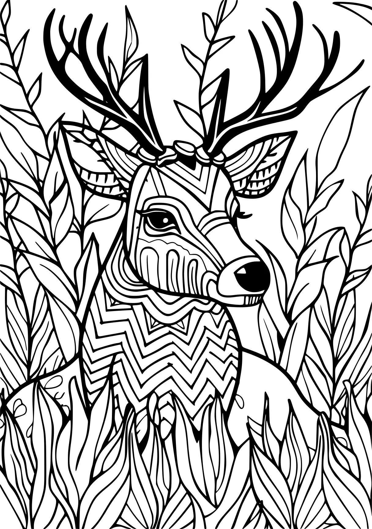 coloring pages sheets deer, colouring, zentangle, free page downloads