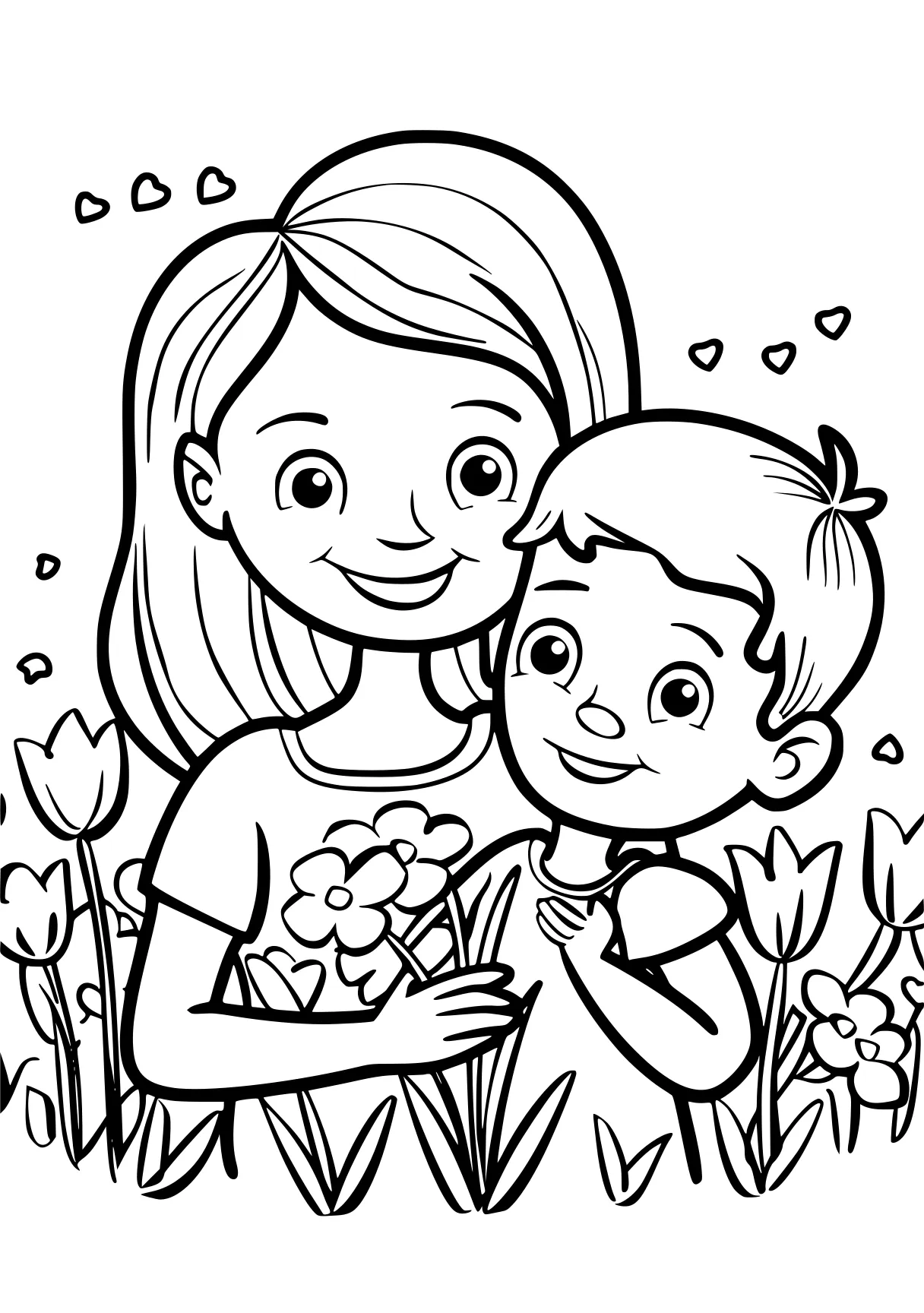 mother's day coloring pages, children, printables, kids, free page downloads