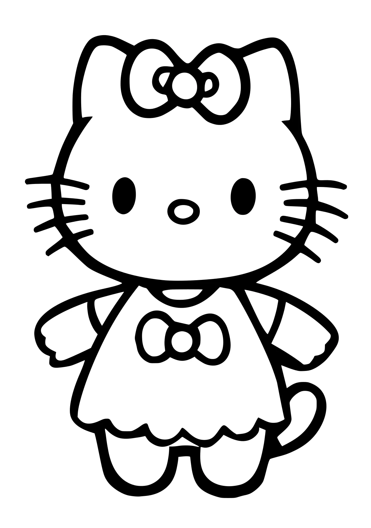 coloring hello kitty sanrio, kitty, cinnamoroll, peppa, mouse, free page downloads