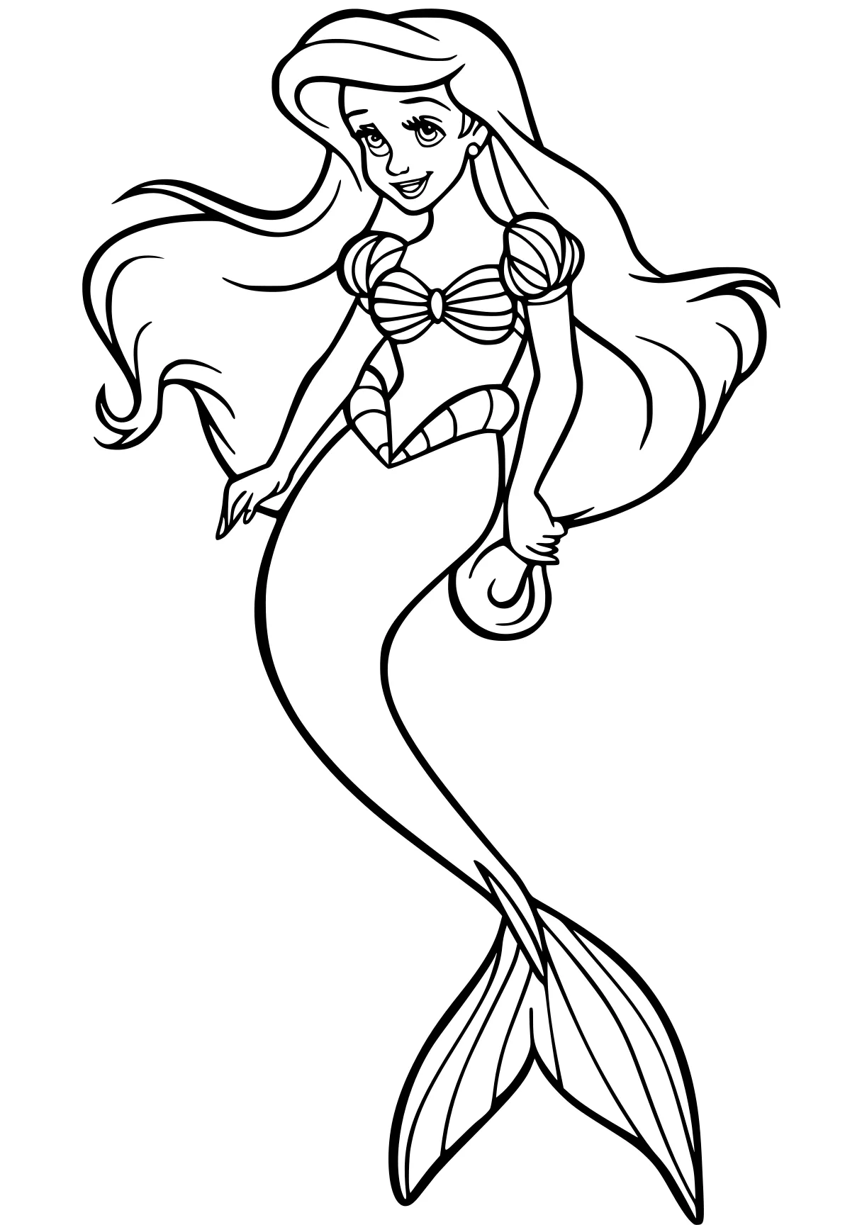 ariel mermaid coloring pages mermaid, ariel, siren, fish, jasmine, free page downloads