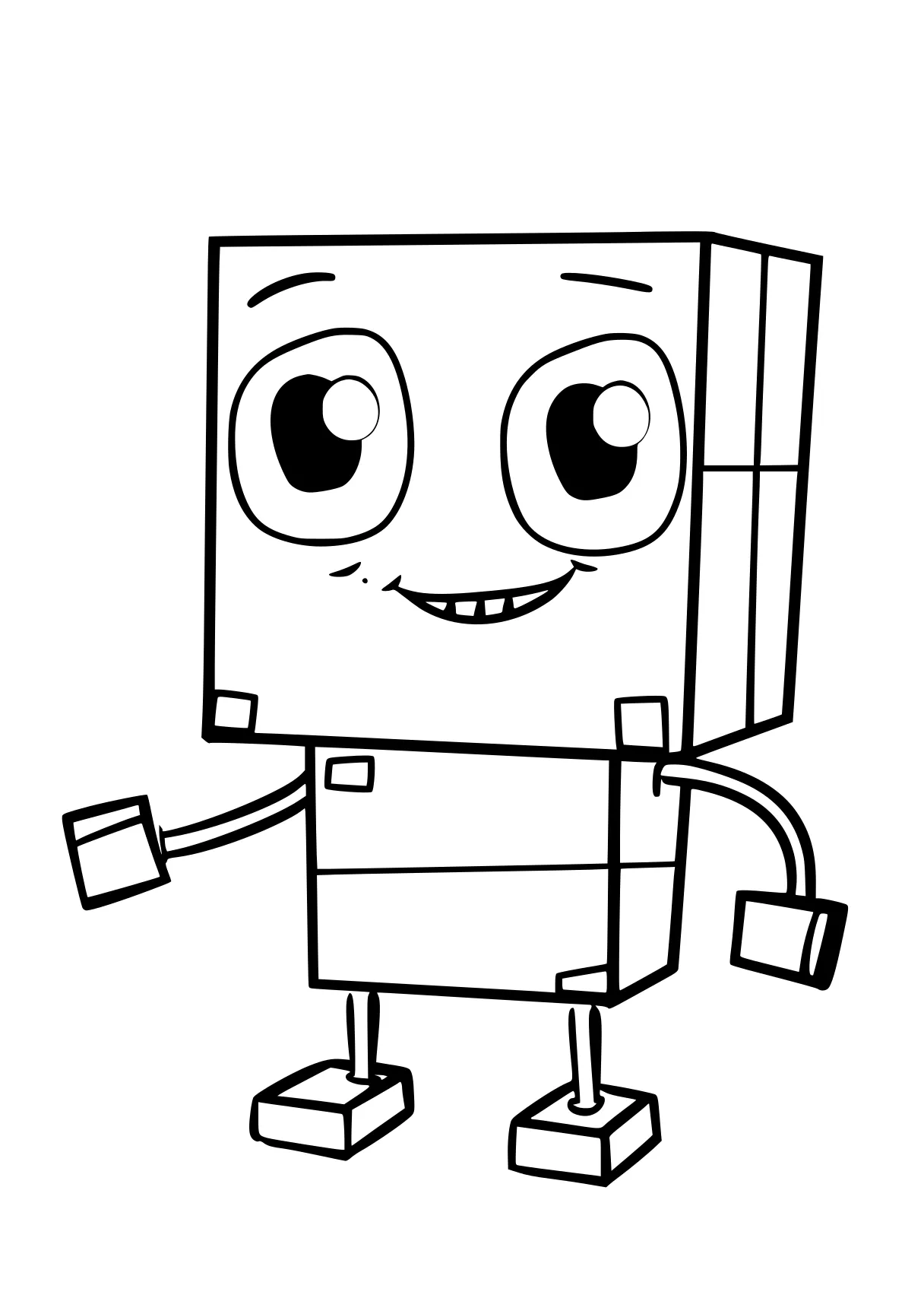 lankybox coloring page unikitty, numberblocks, squarepants, robot, boxy, free downloads