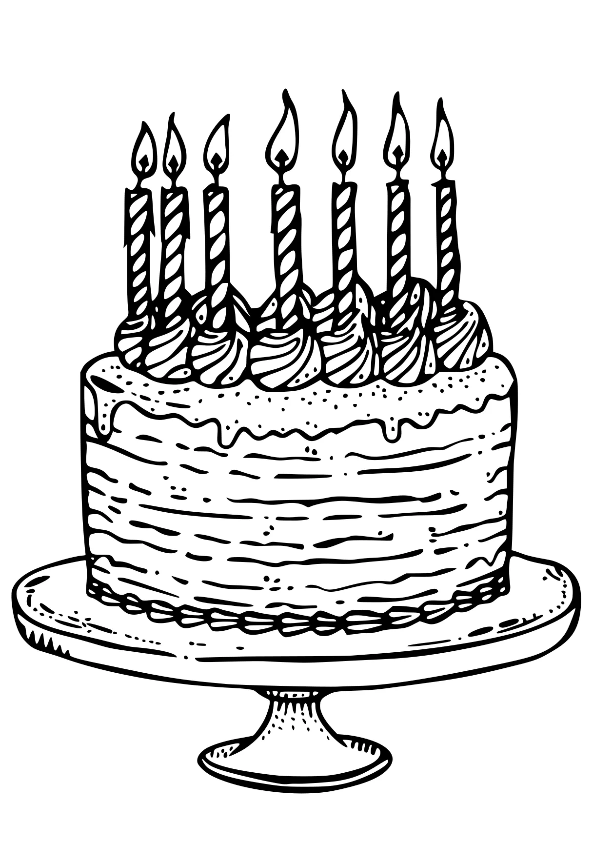 birthday cake coloring page cake, birthday, years, free downloads