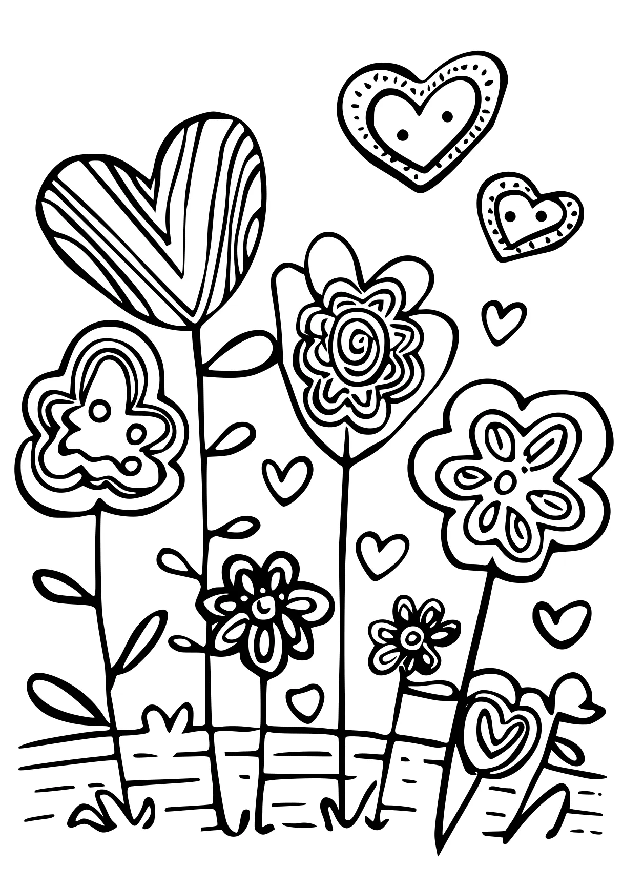 preschool coloring pages, printables, flowers, zentangle, free page downloads