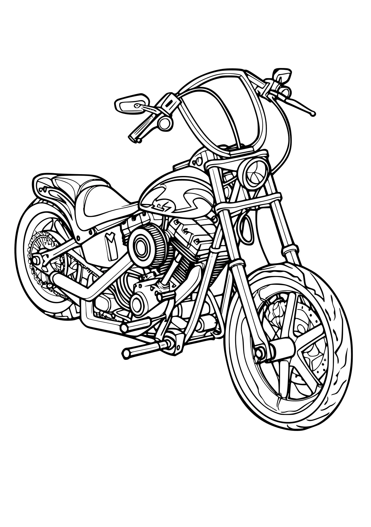 motorcycle coloring page motorcycle, bike, harley, free downloads