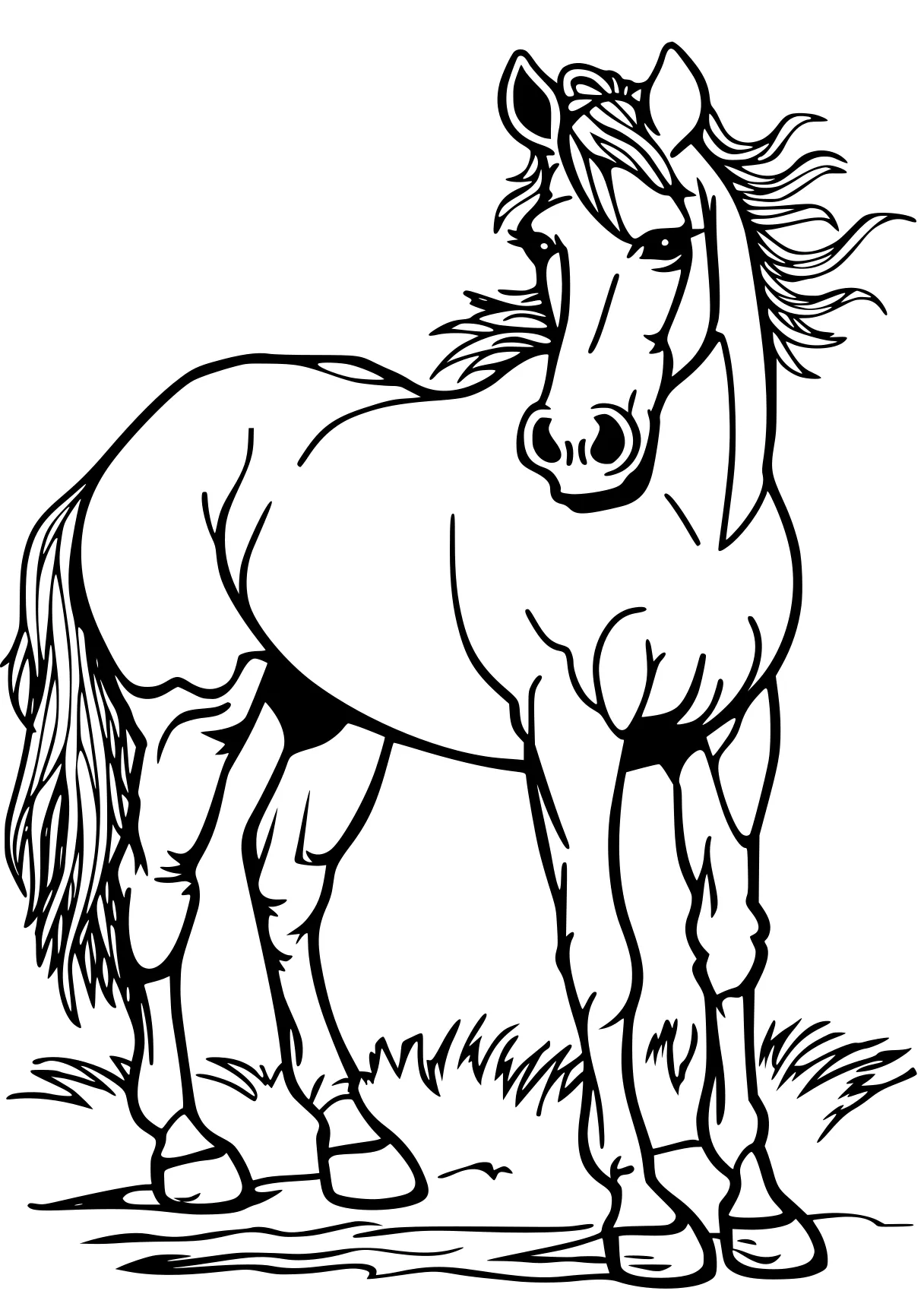 horse coloring pages horse, unicorn, pony, caticorn, donkey, free page downloads