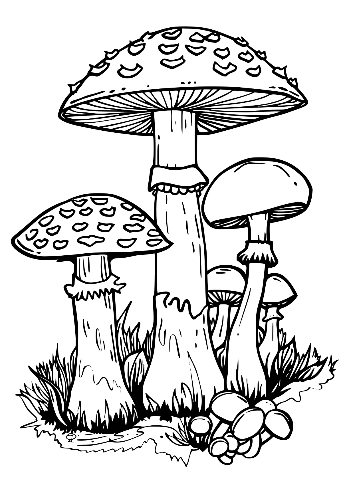 mushroom coloring page mushroom, illustrator, size, free downloads