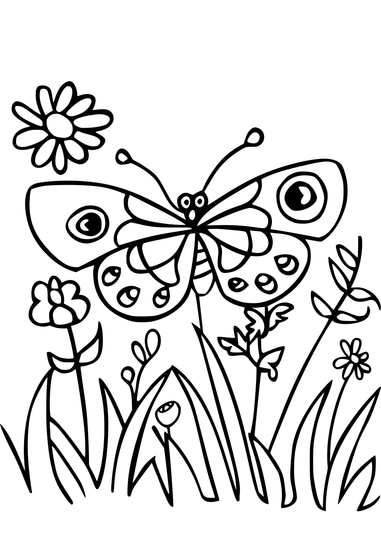 nature coloring pages, butterflies, butterfly, insects, free page downloads