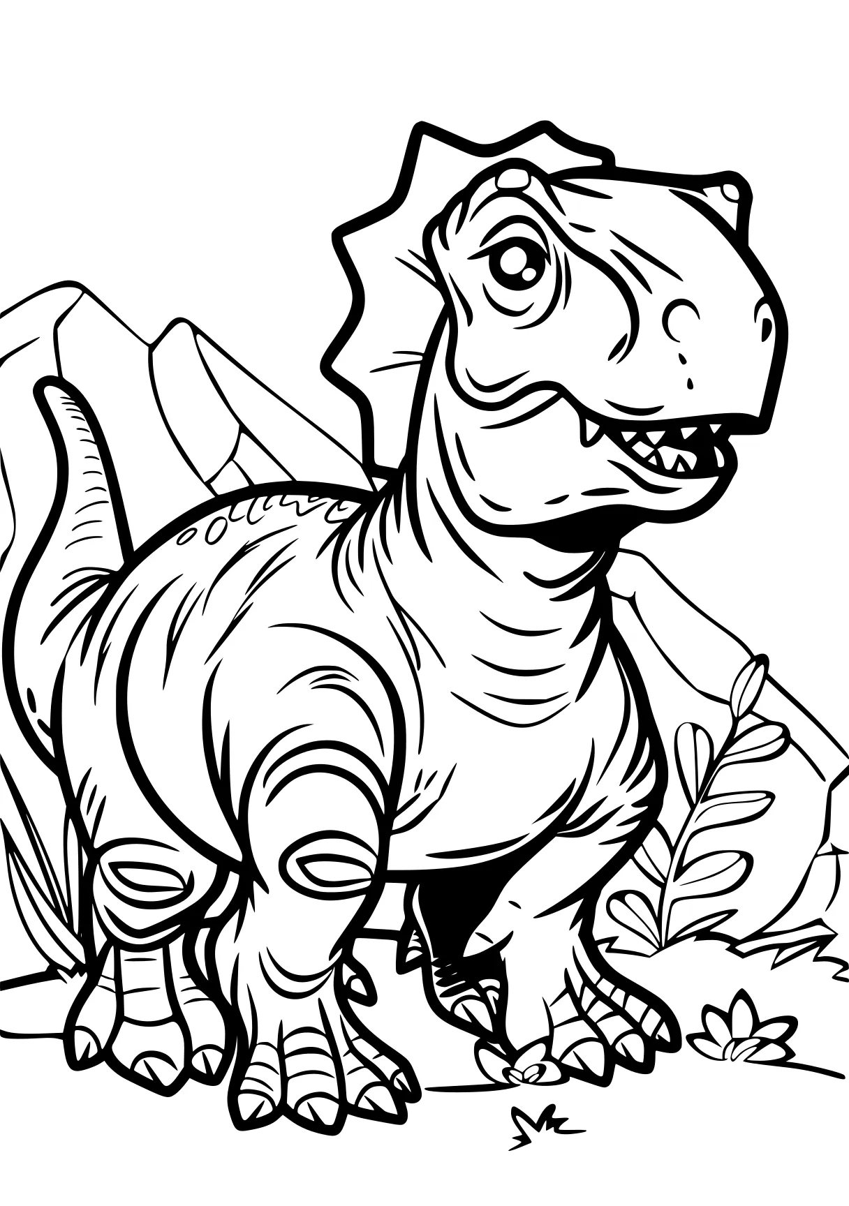 dinosaur coloring pages triceratops, indoraptor, trex, carnotaurus, ankylosaurus, free page downloads