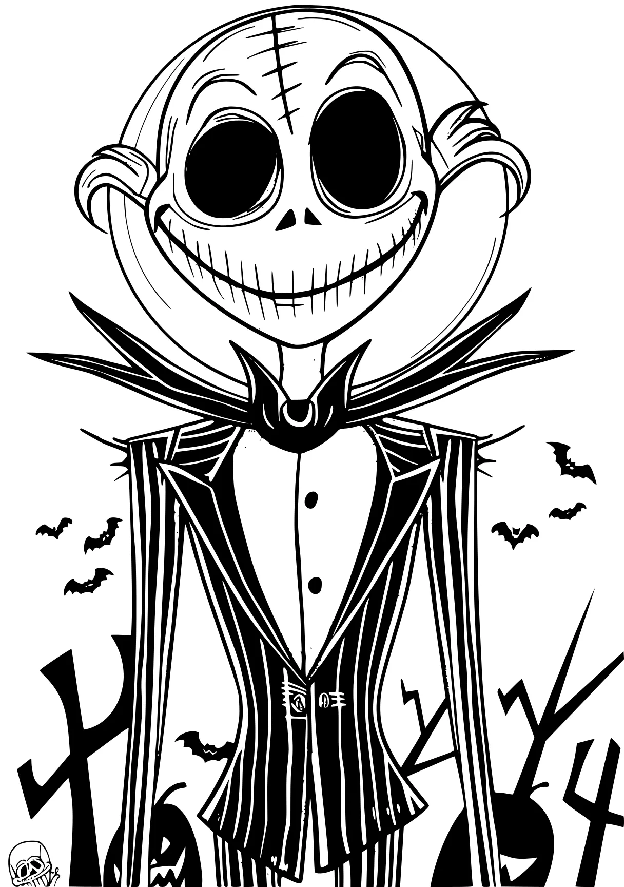 jack skellington coloring page skellington, jack, skeleton, vampirina, addams, free downloads