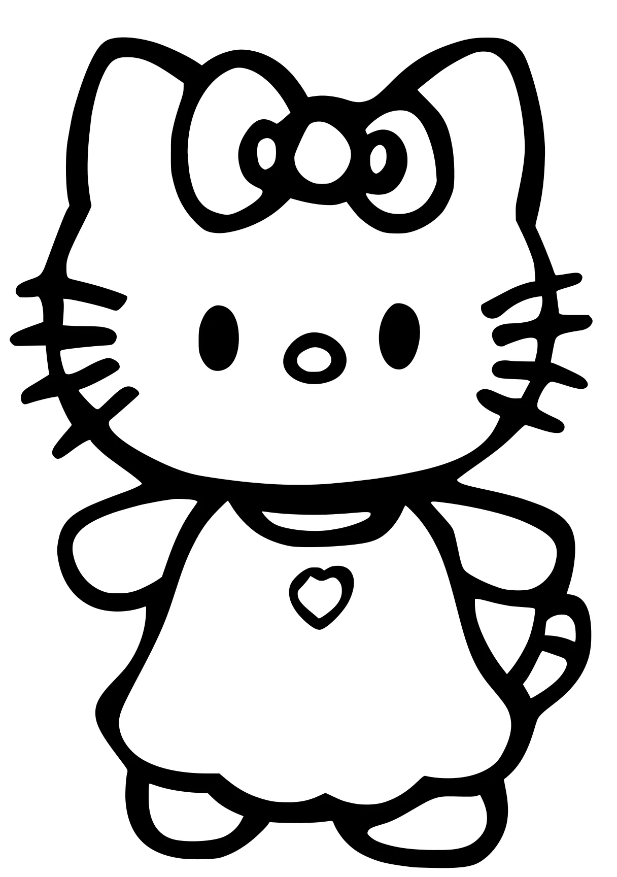 coloring hello kitty sanrio, peppa, kitty, mouse, cinnamoroll, free page downloads