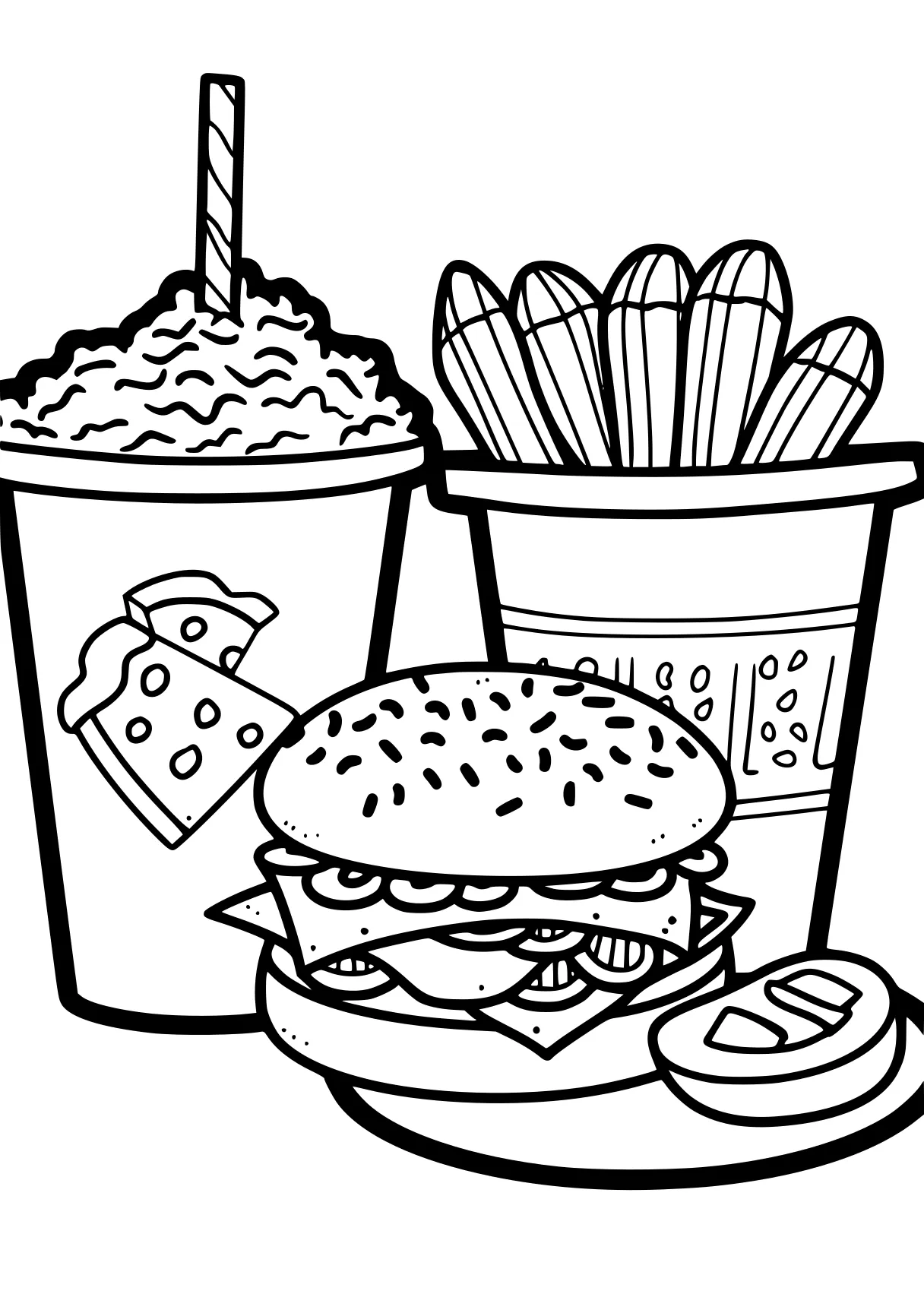 food coloring sheets foods, burger, food, freddy's, free page downloads