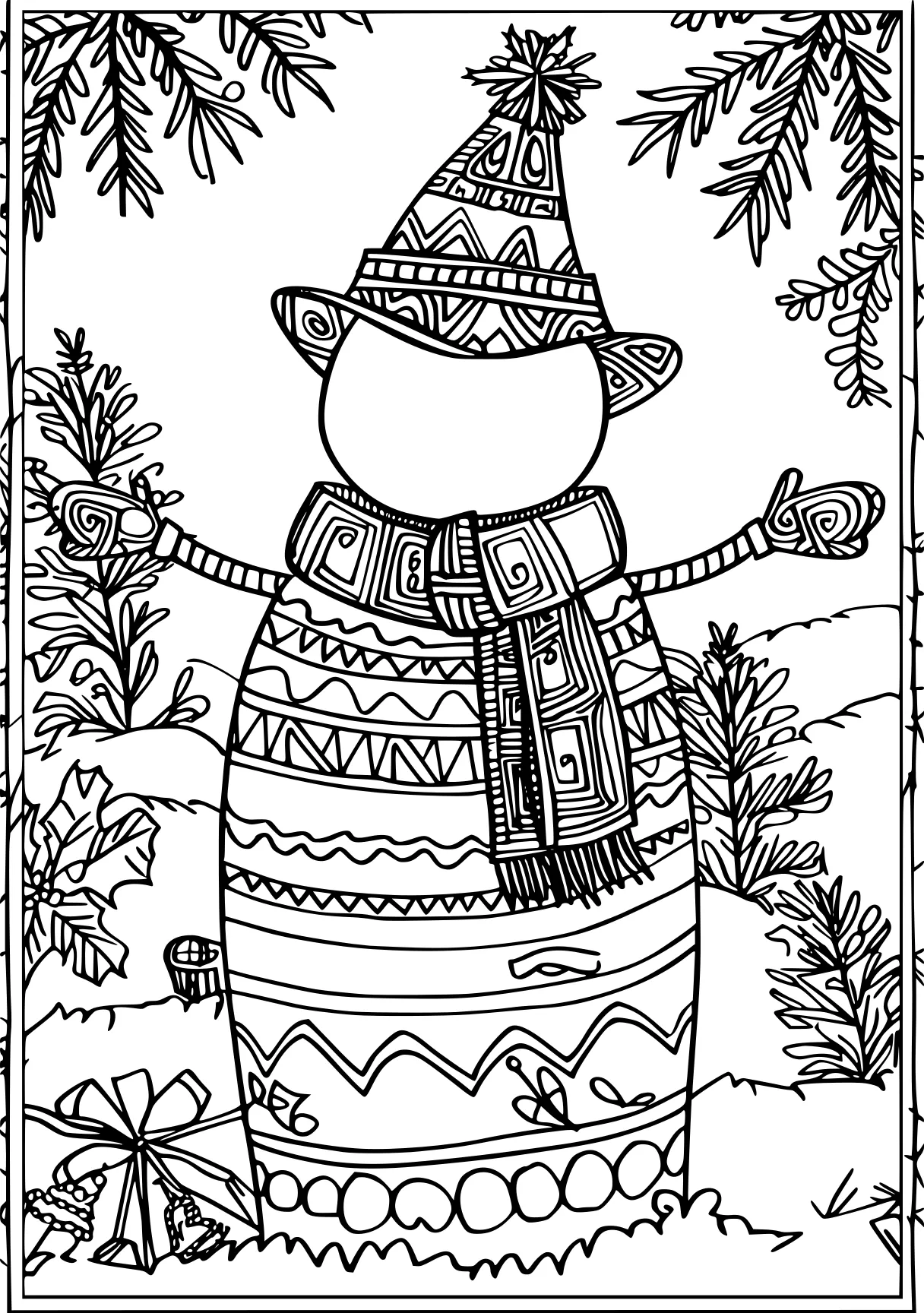 xmas colouring pages, snowman, zentangle, humpty, free coloring page downloads