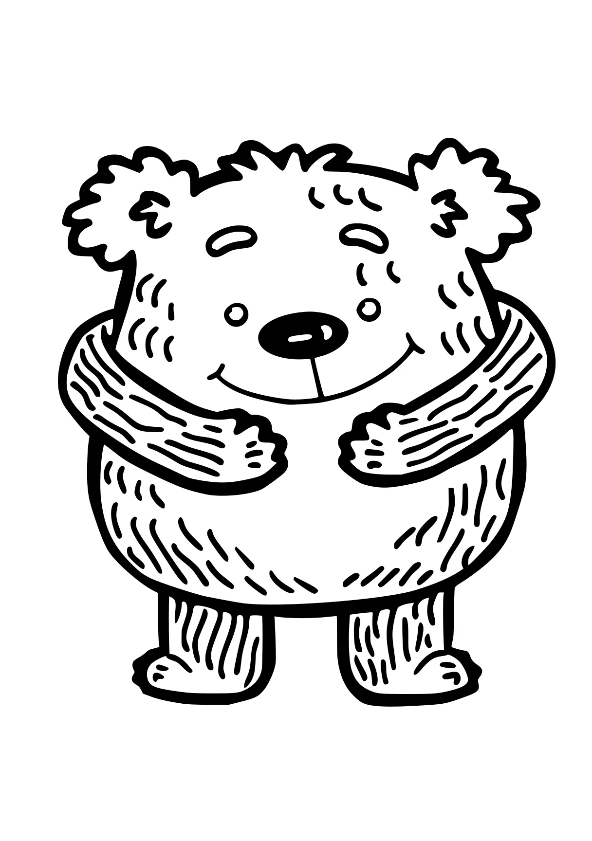 huggy wuggy color page bear, winnie, teddy, bears, pooh, free coloring downloads