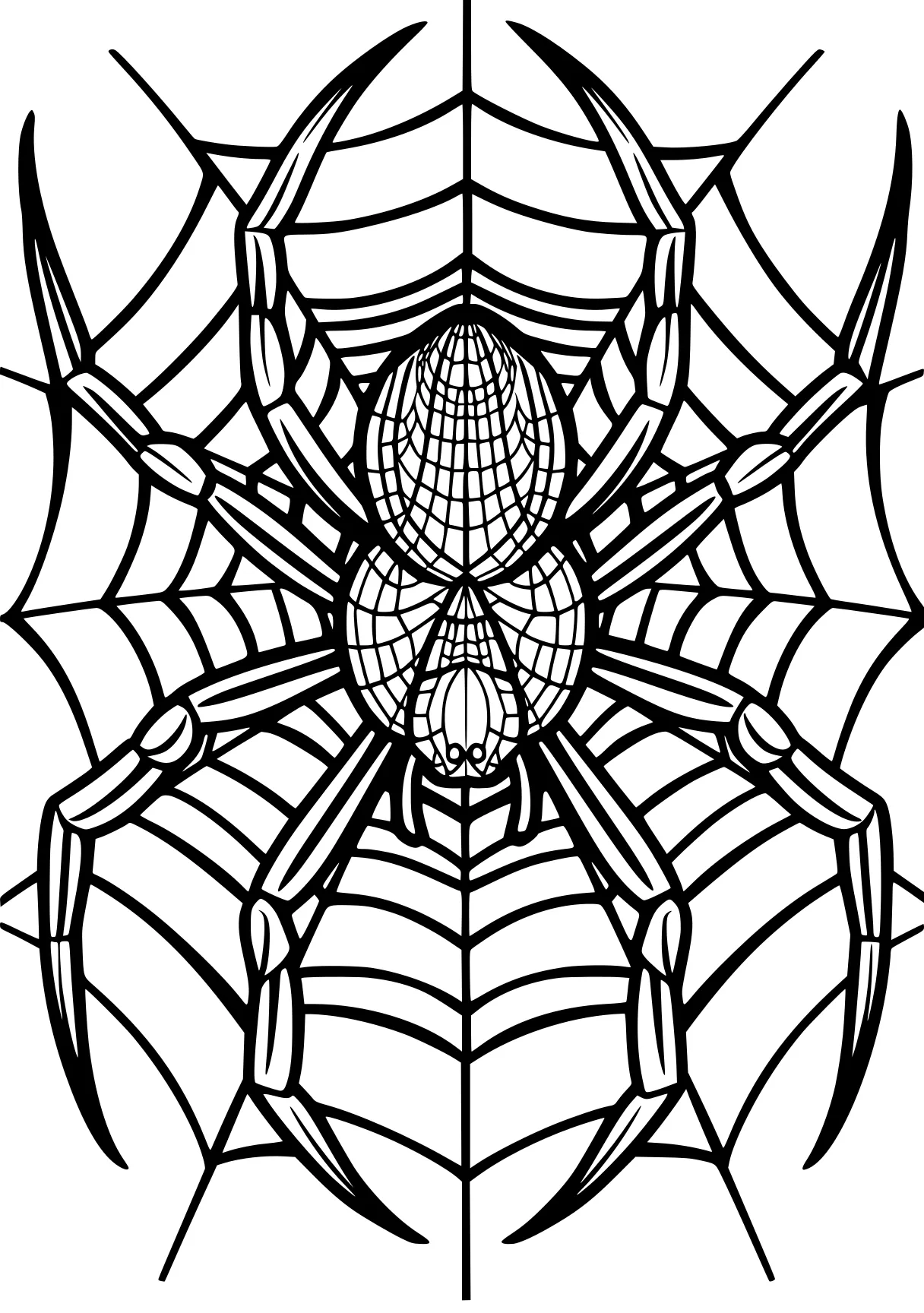 spider coloring page spider, spidey, spiderman, intricate, free downloads