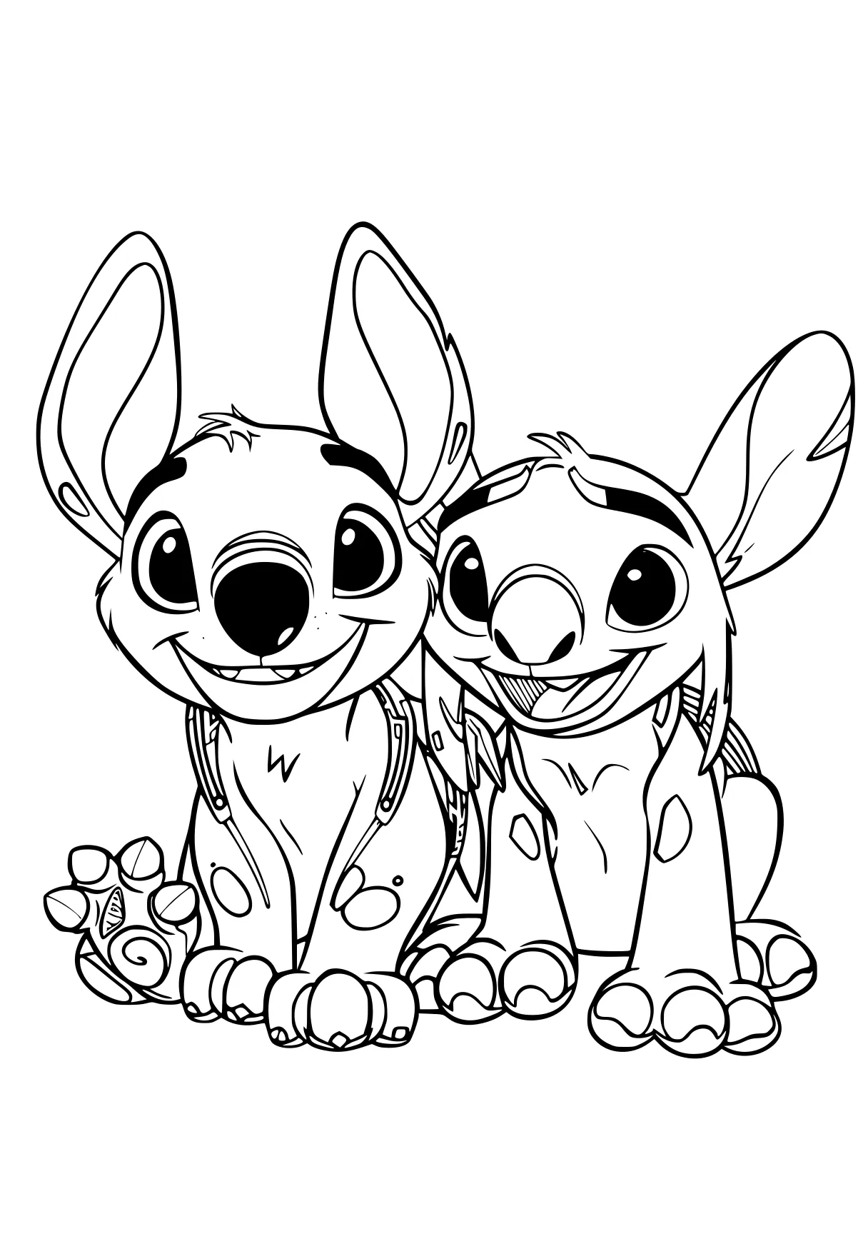 lilo and stitch coloring pages bunnies, lilo, pups, stitch, deer, free page downloads