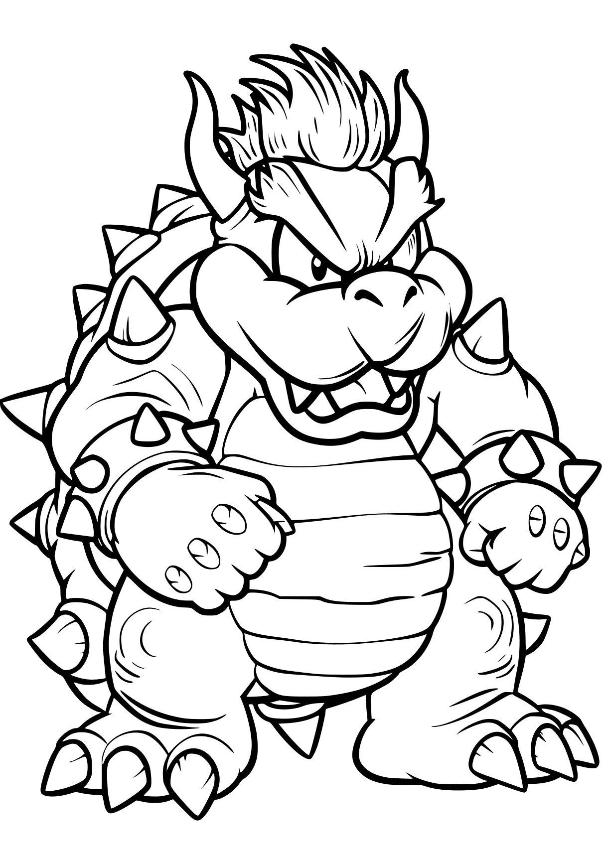 bowser coloring page bowser, yoshi, mario, toad, coloring, free downloads