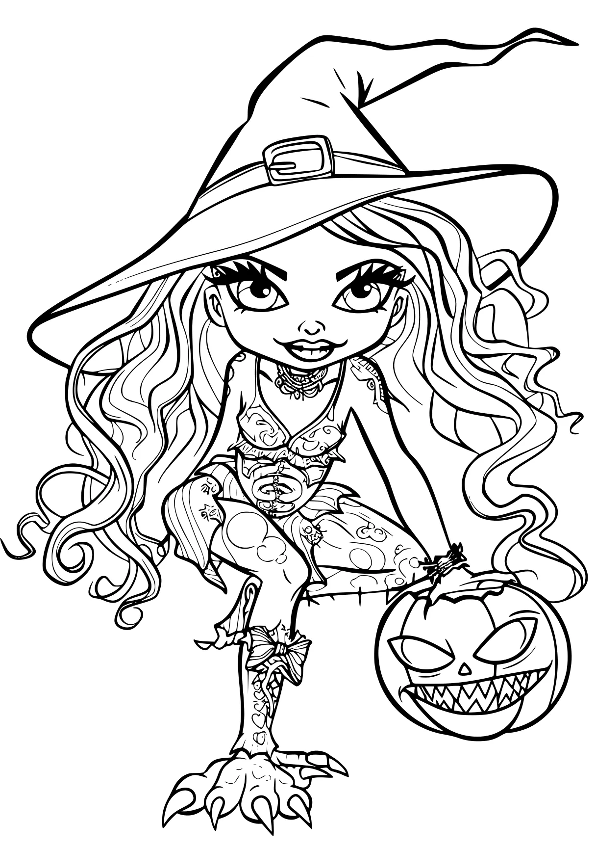 monster high coloring book witchy, witch, pumpkin, scarecrow, printables, free page downloads