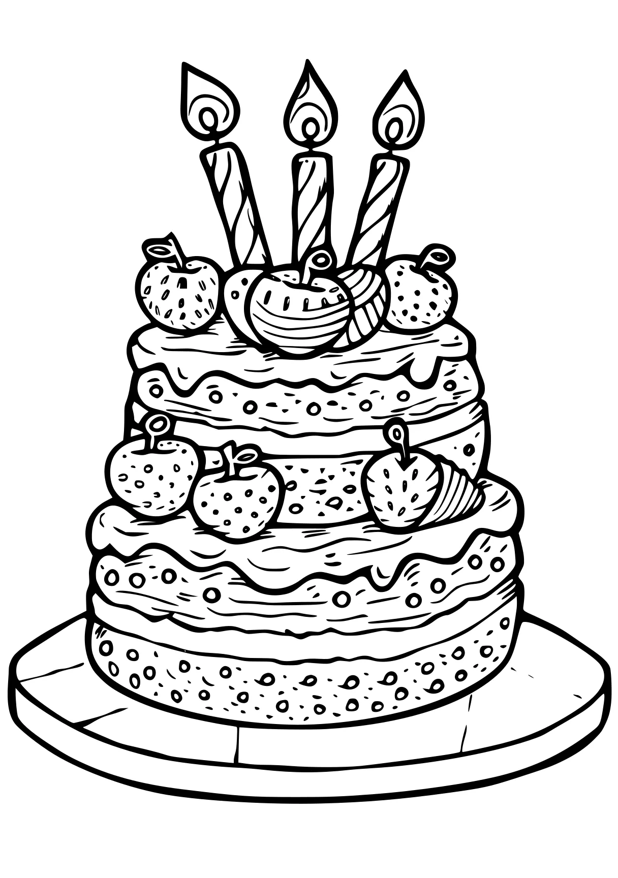 birthday coloring page cake, birthday, cupcake, free downloads