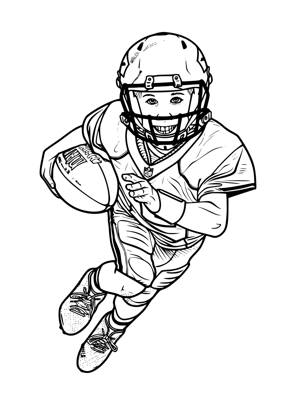 football coloring pages sports, football, catcher, ball, speed, free page downloads