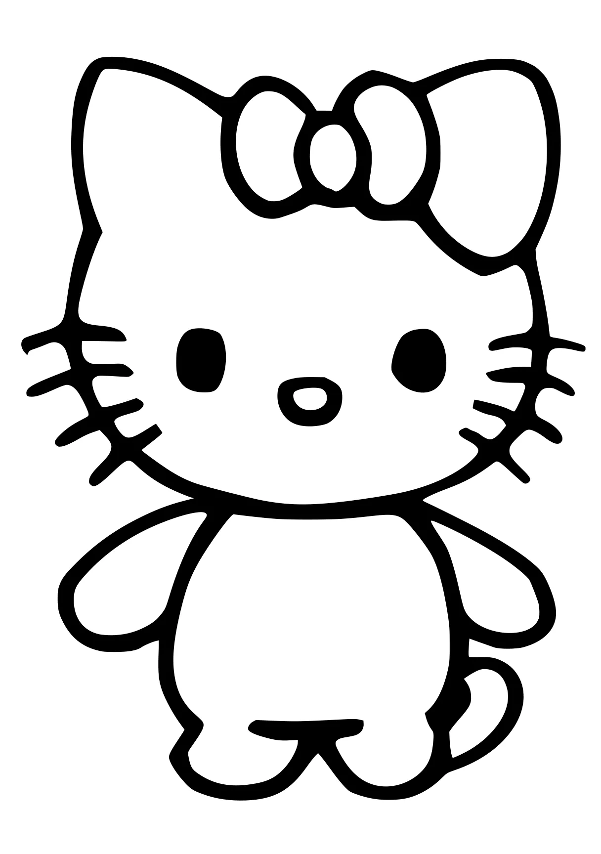 coloring hello kitty sanrio, cinnamoroll, kitty, peppa, molang, free page downloads