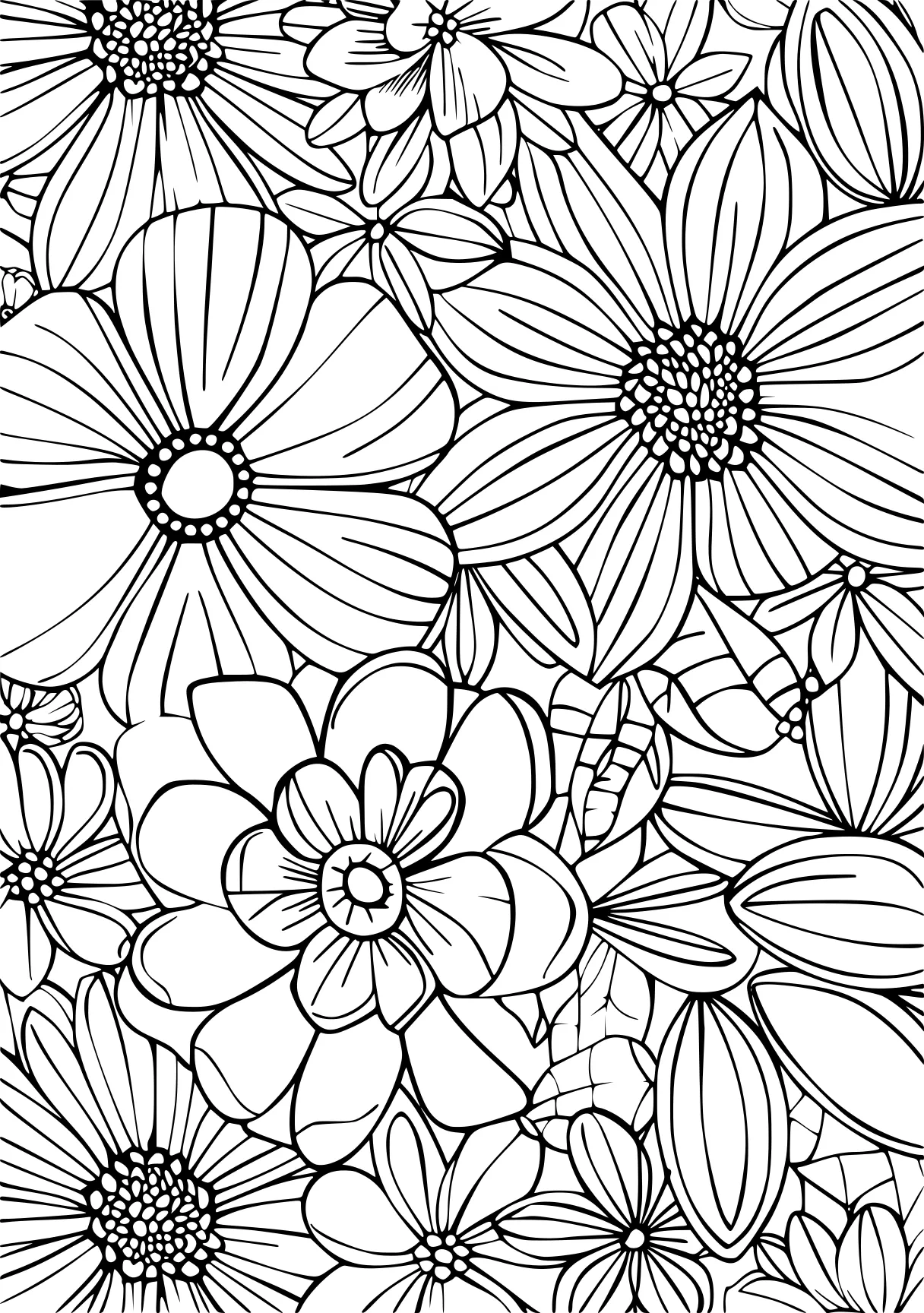 floral coloring pages, zentangle, pattern, colouring, free page downloads