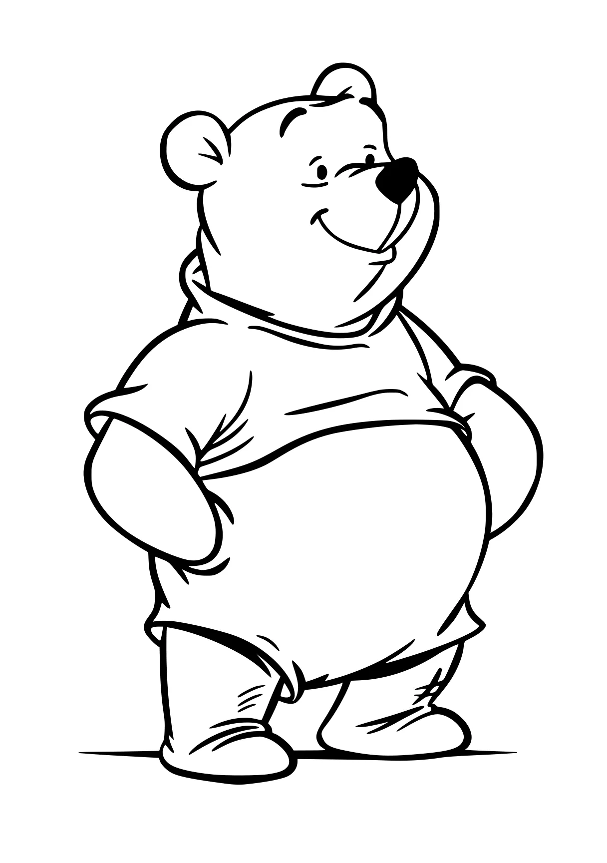 pooh bear coloring pages pooh, bear, winnie, piglet, hippo, free page downloads