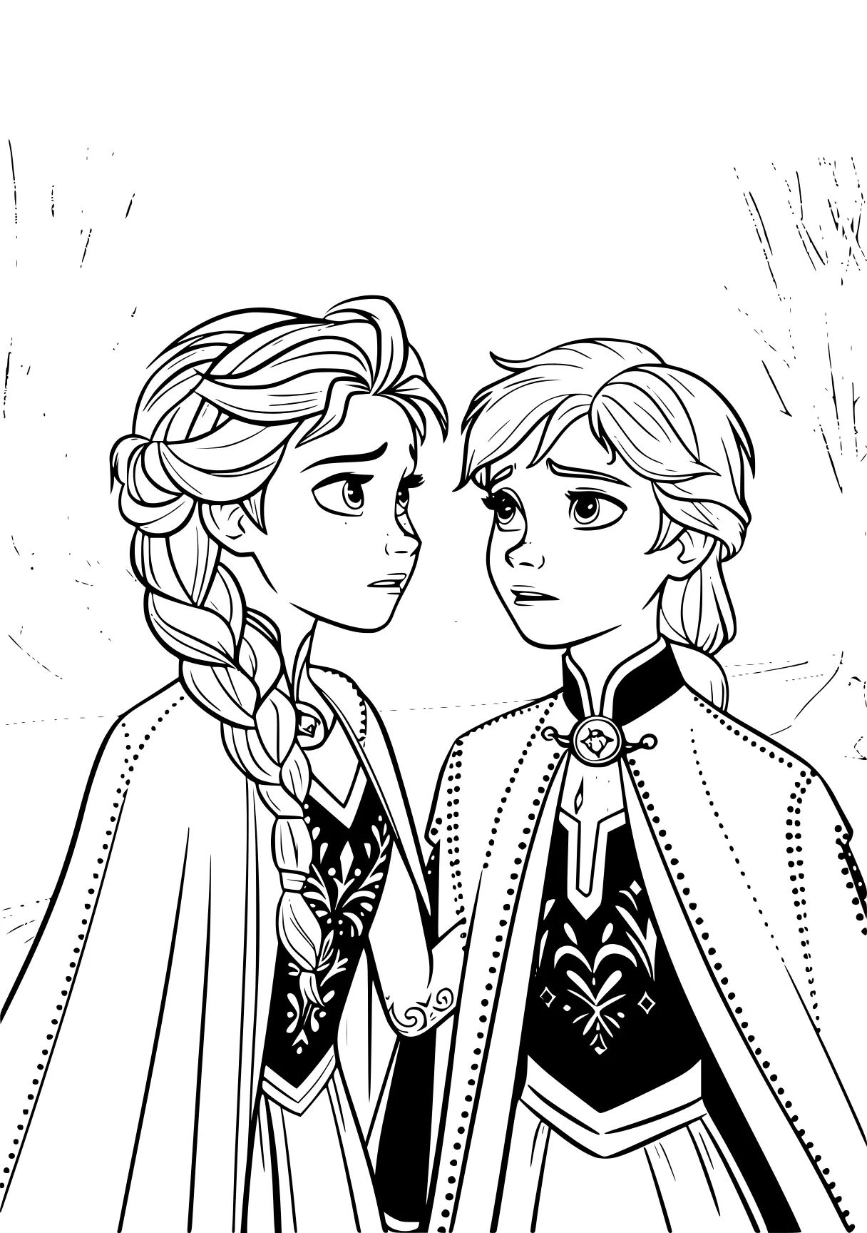 anna and elsa coloring pages frozen, printables, descendants, boop, talking, free page downloads