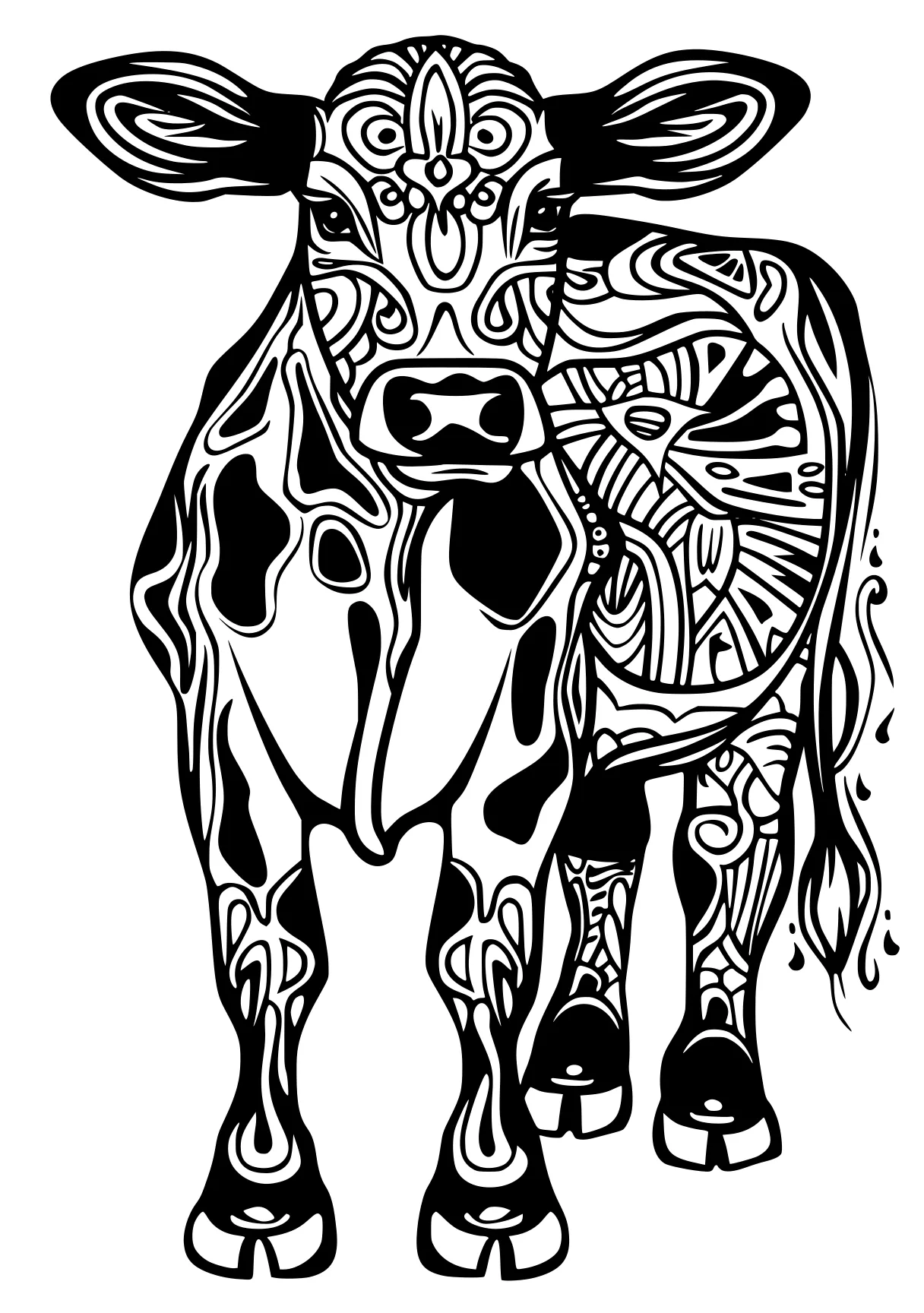 cow coloring pages cow, buffalo, illustrator, zebra, horse, free page downloads