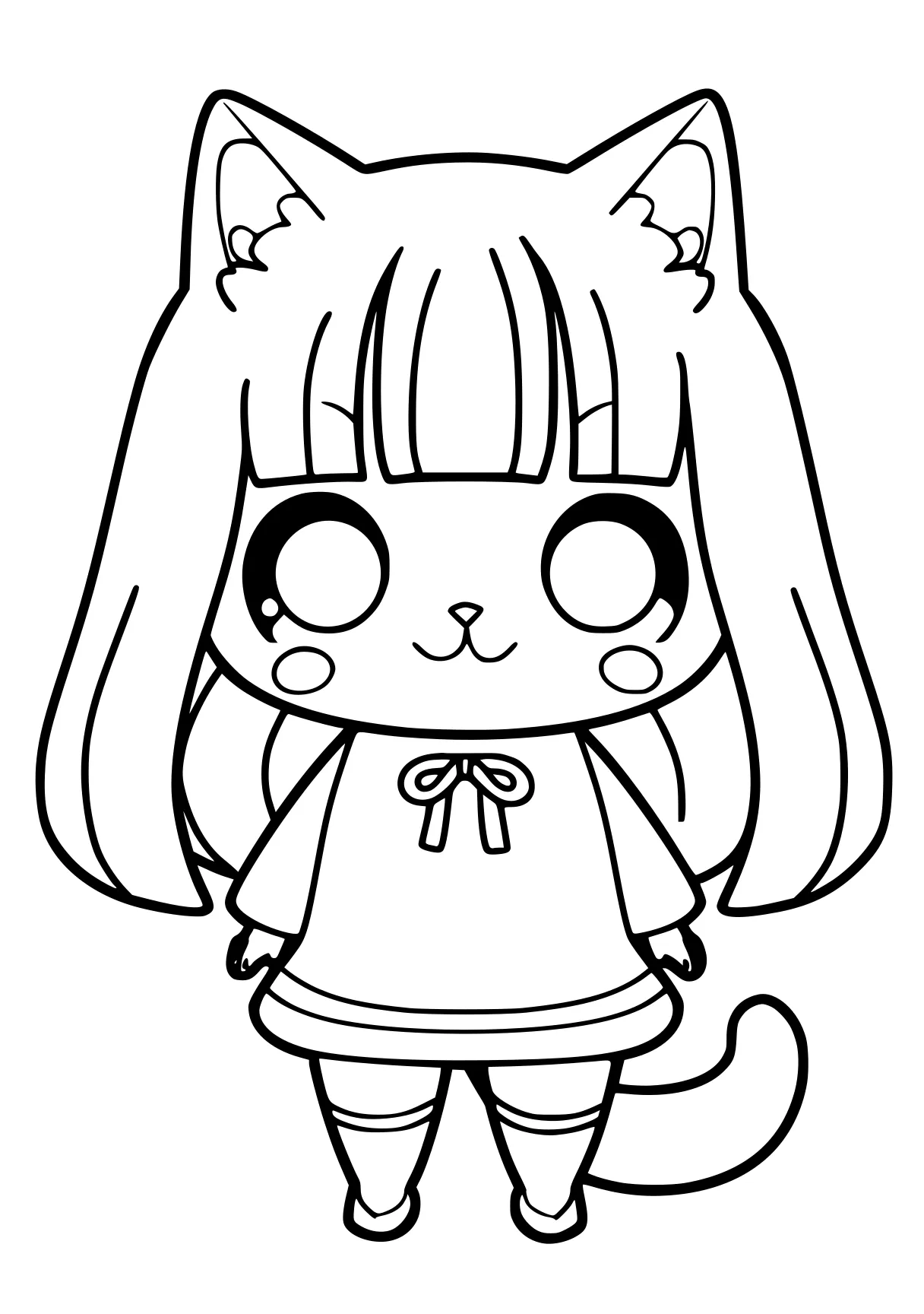 kuromi coloring page kuromi, kitty, chibi, cinnamoroll, caticorn, free downloads