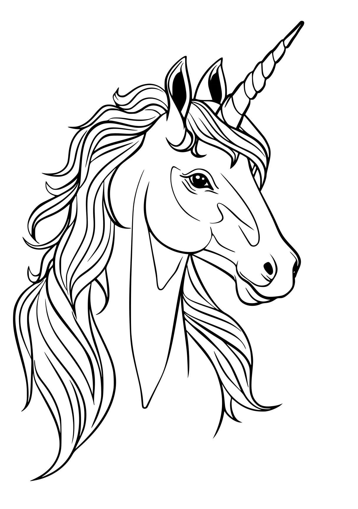 unicorn coloring unicorn, horse, pony, alicorn, pegasus, free page downloads