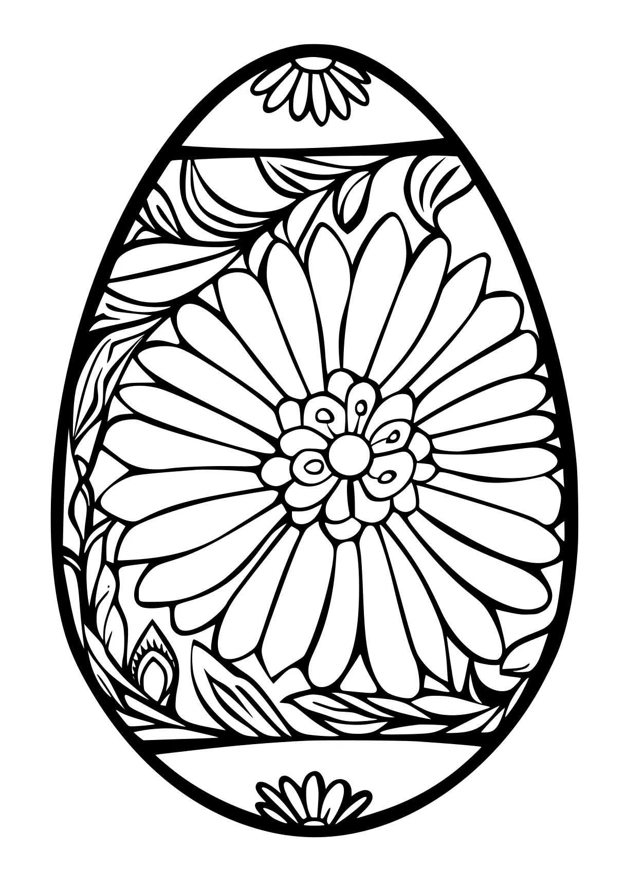 easter egg coloring pages tulip, ornament, egg, mandala, free page downloads