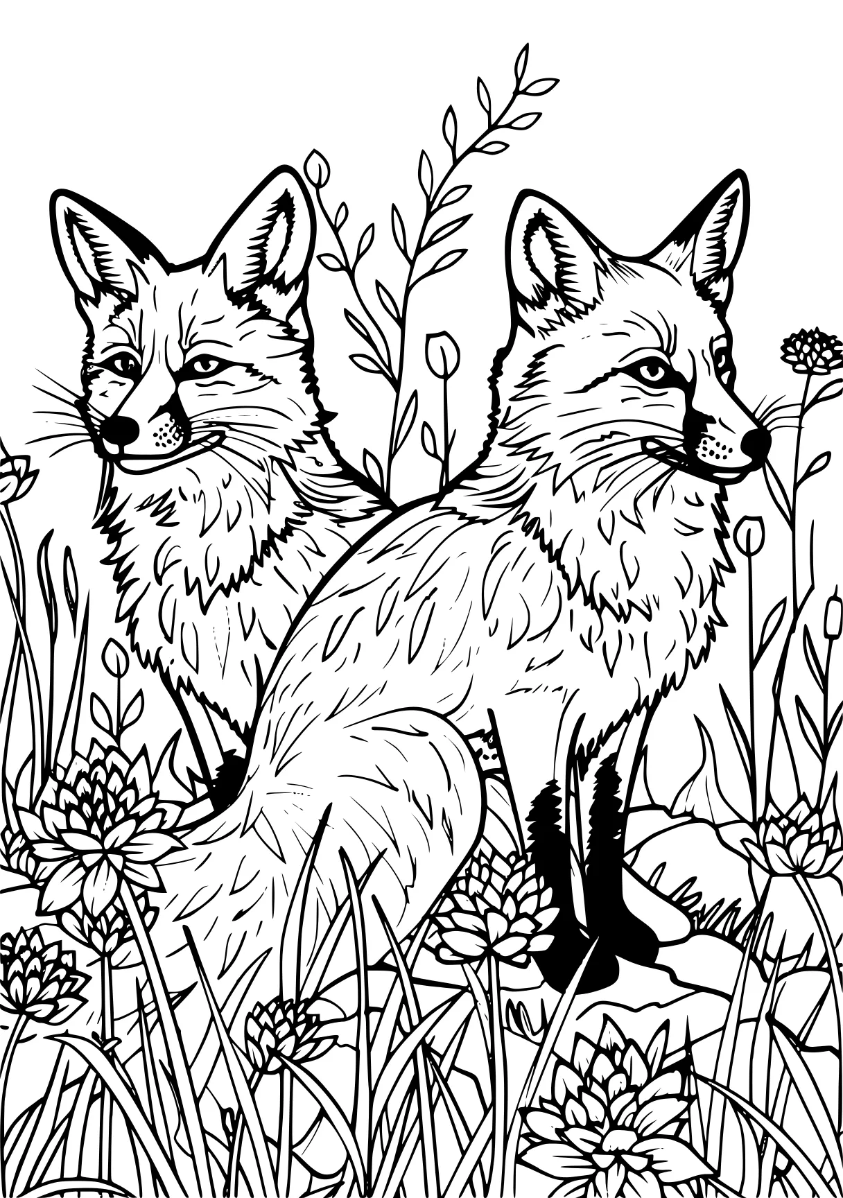 foxes coloring pages foxes, fox, colouring, free page downloads