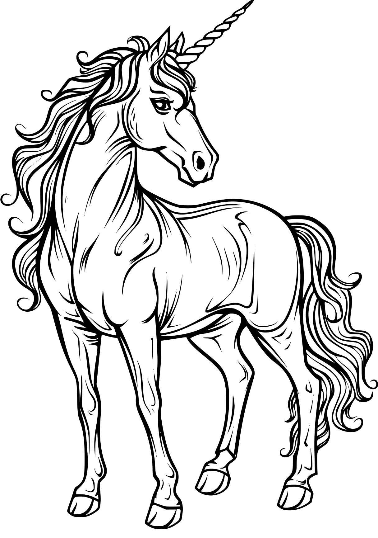 unicorn pictures to color horse, pony, unicorn, alicorn, pegasus, free coloring page downloads