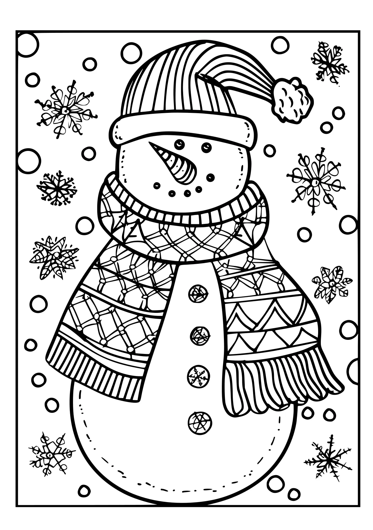 easy christmas coloring pages snowman, zentangle, nutcracker, free page downloads