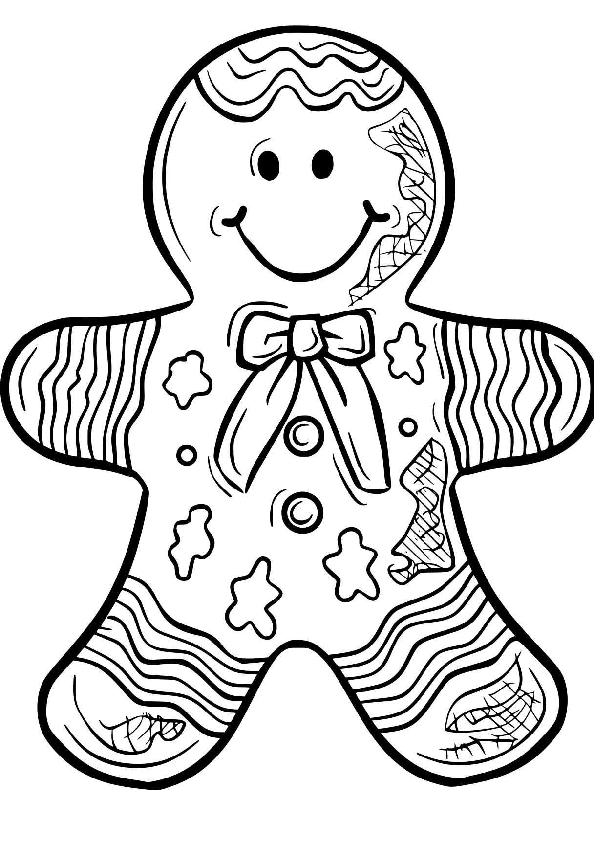 gingerbread coloring page, gingerbread, snowman, spiroglyphics, free downloads