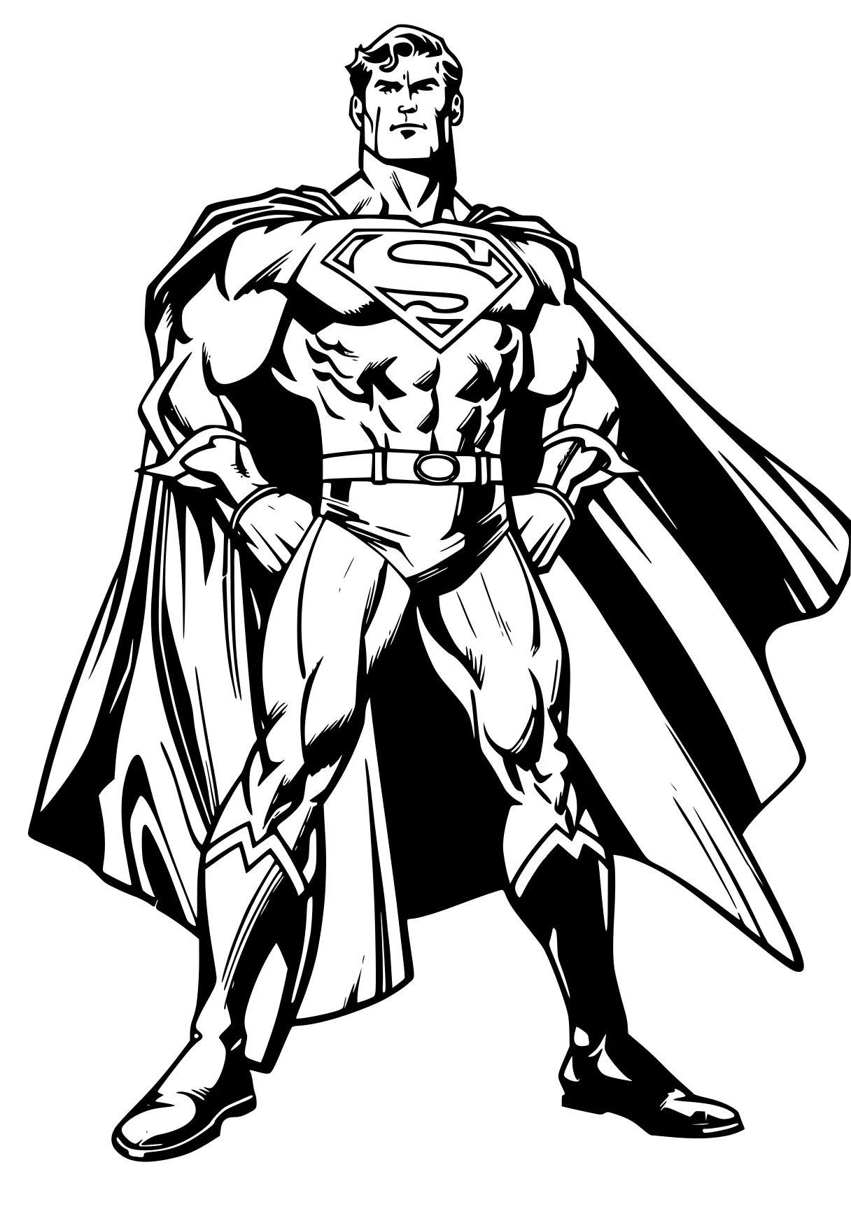 superman coloring page superman, superhero, patrol, batman, silver, free downloads