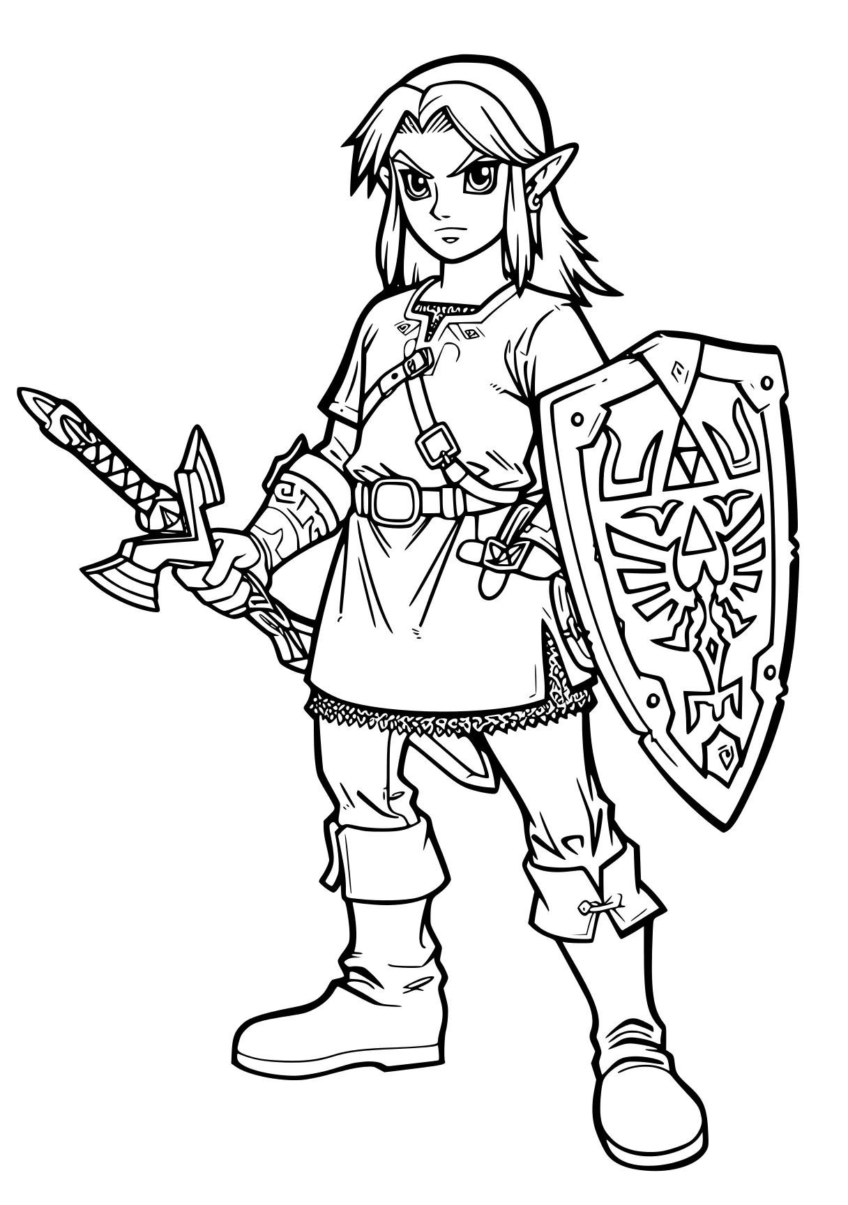 zelda coloring pages link, zelda, rosalina, knight, sword, free page downloads