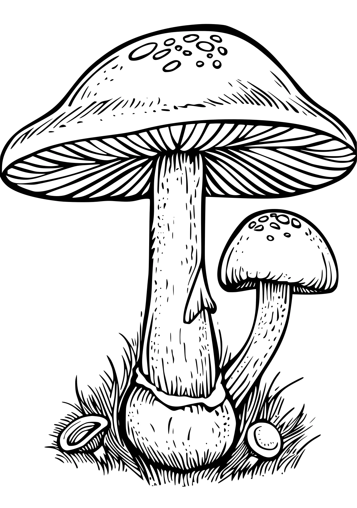 mushroom coloring page mushroom, size, illustrator, middle, free downloads