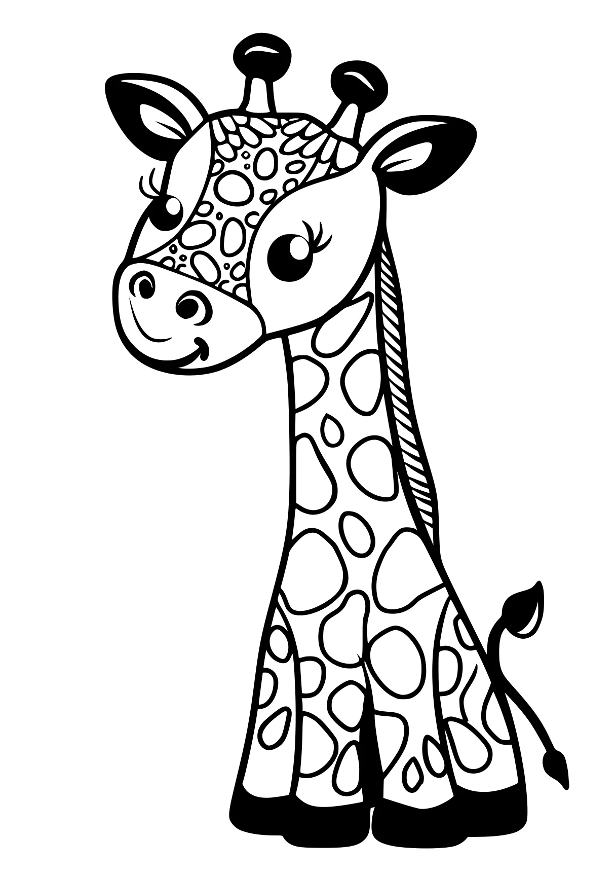 printable animal coloring pages giraffe, llama, cow, camel, deer, free page downloads