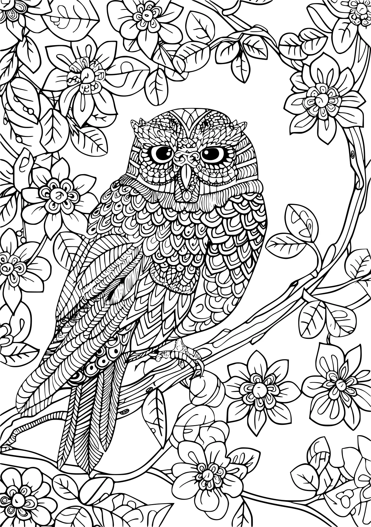 best coloring books for adults, owl, colouring, zentangle, free page downloads