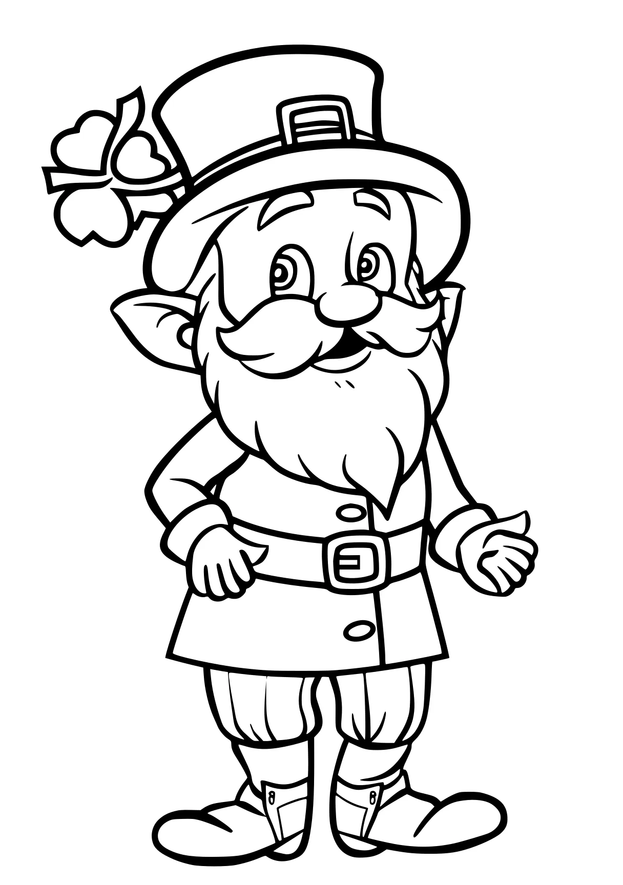 saint patrick's day coloring pages gnome, claus, elf, leprechaun, sailor, free page downloads