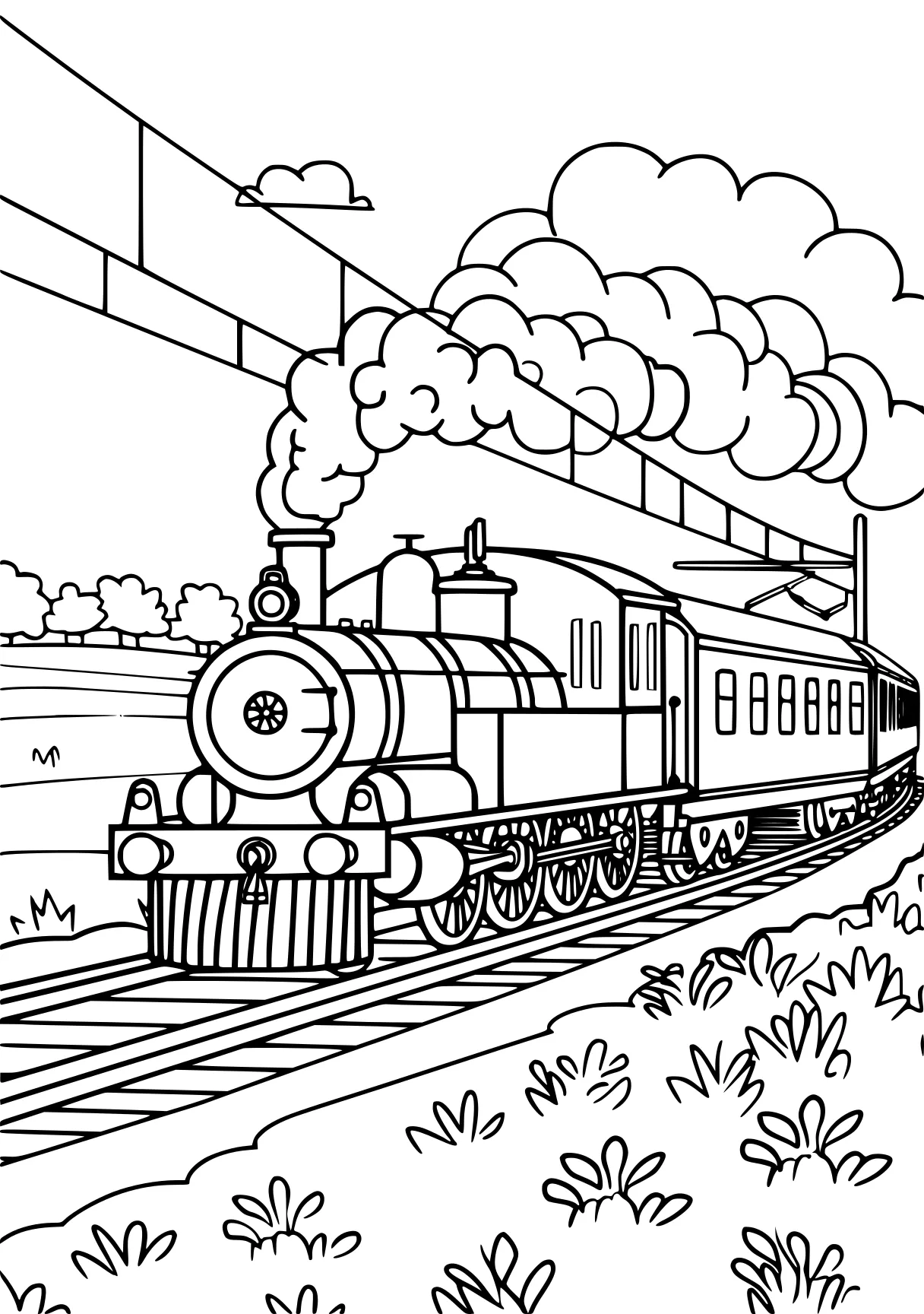 train coloring page, train, thomas, express, free downloads