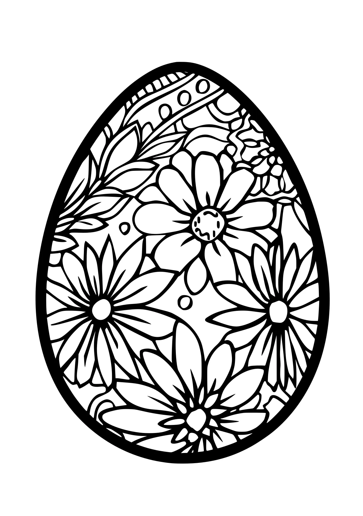 easter egg coloring pages, ornament, egg, tulip, free page downloads