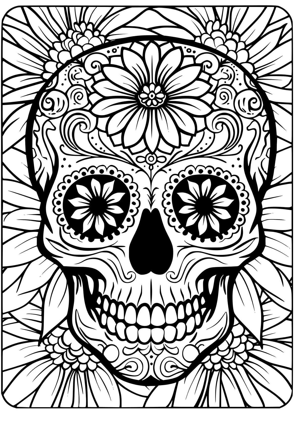 difficult coloring pages muertos, zentangle, mandalas, free page downloads