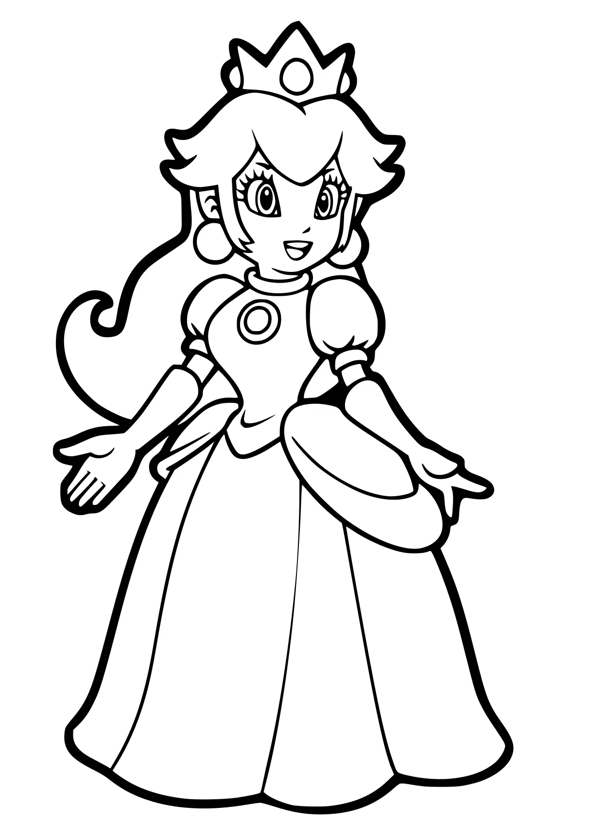 princess peach coloring page rosalina, peach, diana, princess, rosa, free downloads