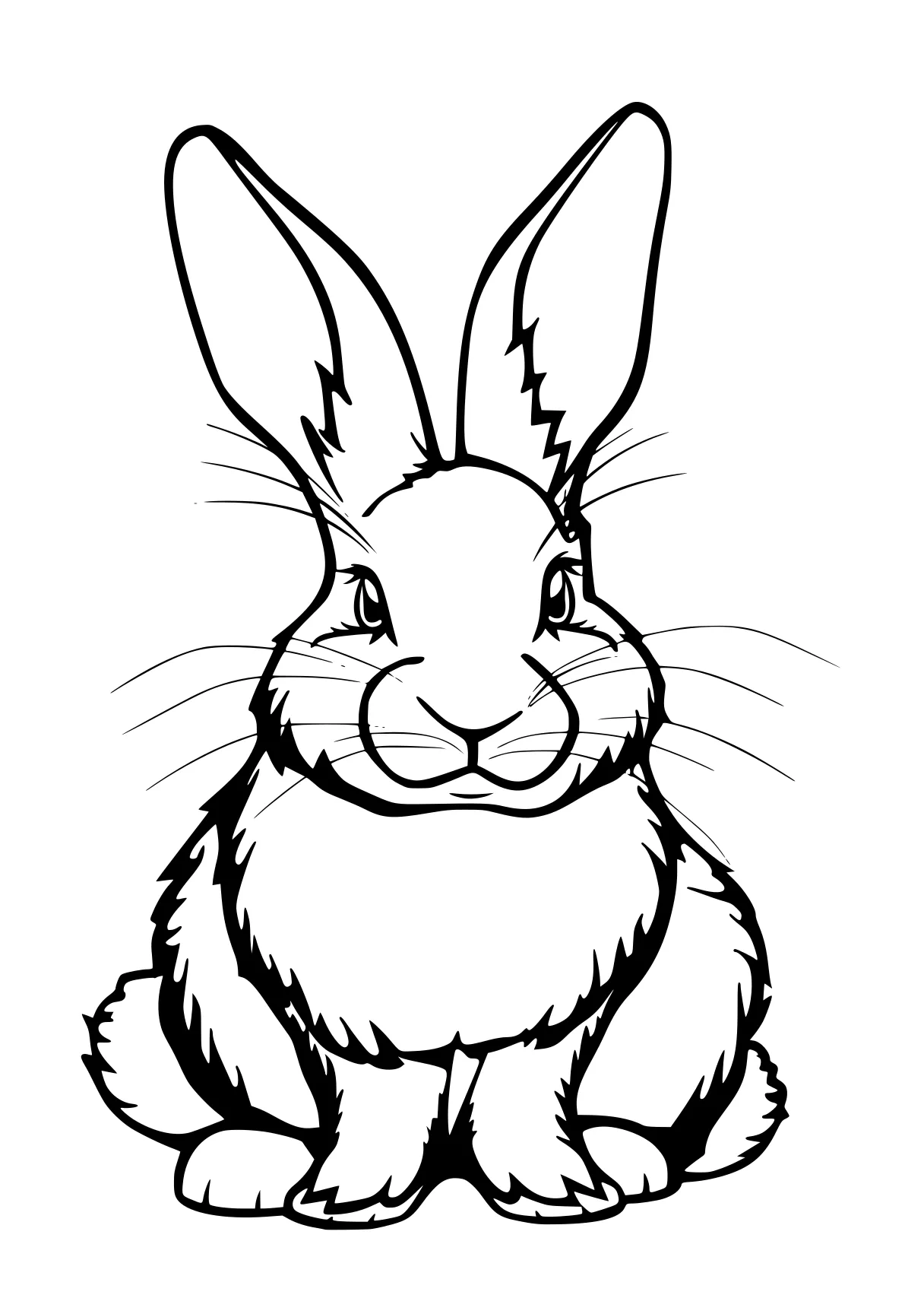 rabbit coloring page rabbit, bunny, illustrator, carrot, bunzo, free downloads