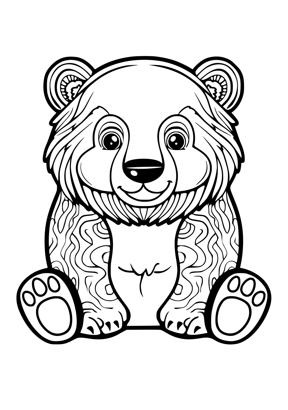 coloring pages to print bear, koala, lion, free page downloads